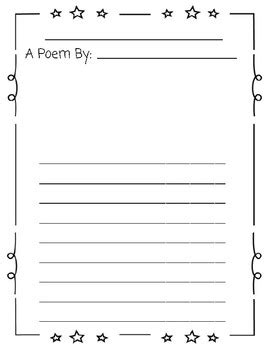 Poetry Paper Printable